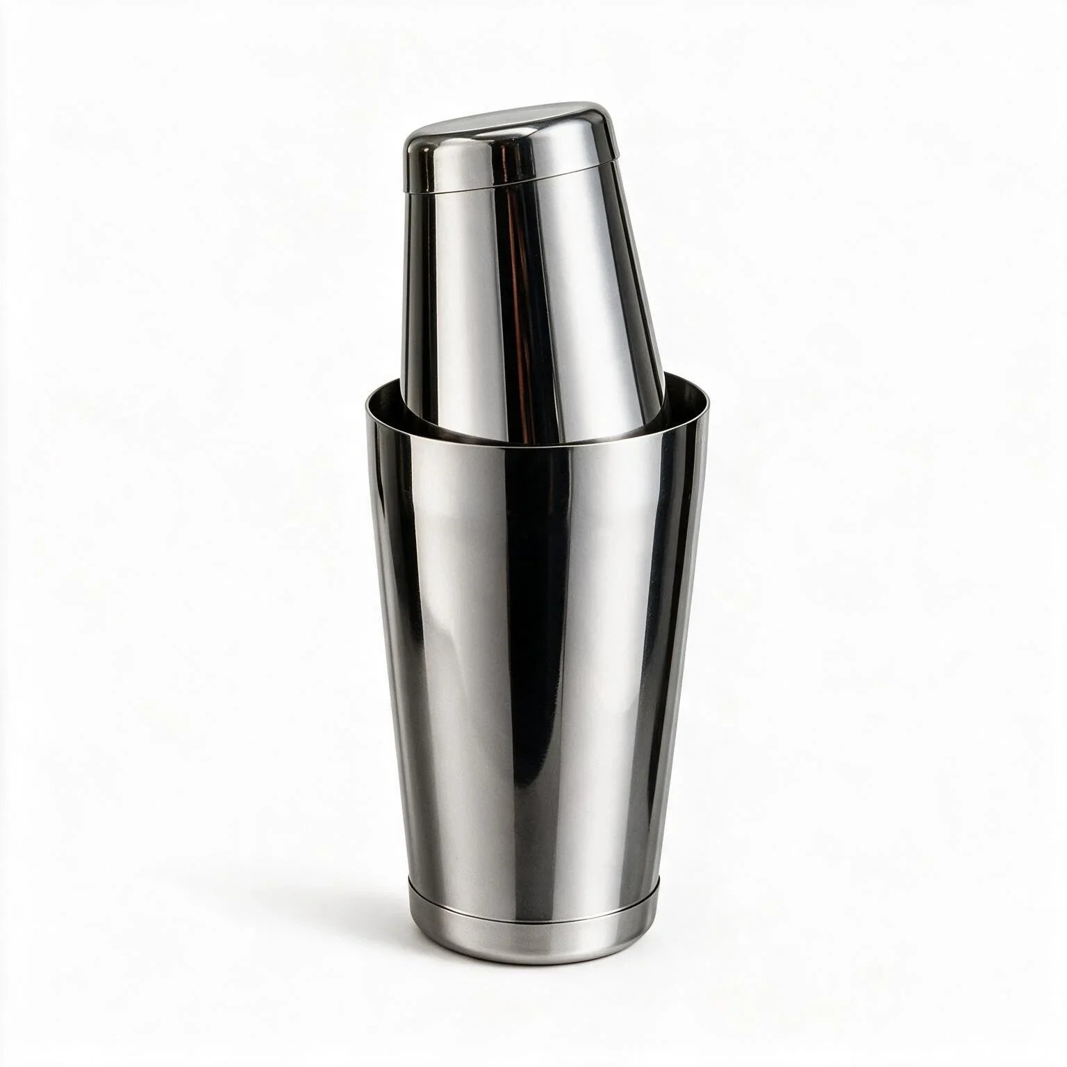 Kara 2-piece cocktail shaker with a sleek silver finish