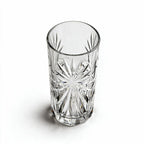 Orion clear cocktail glass with star cut facets