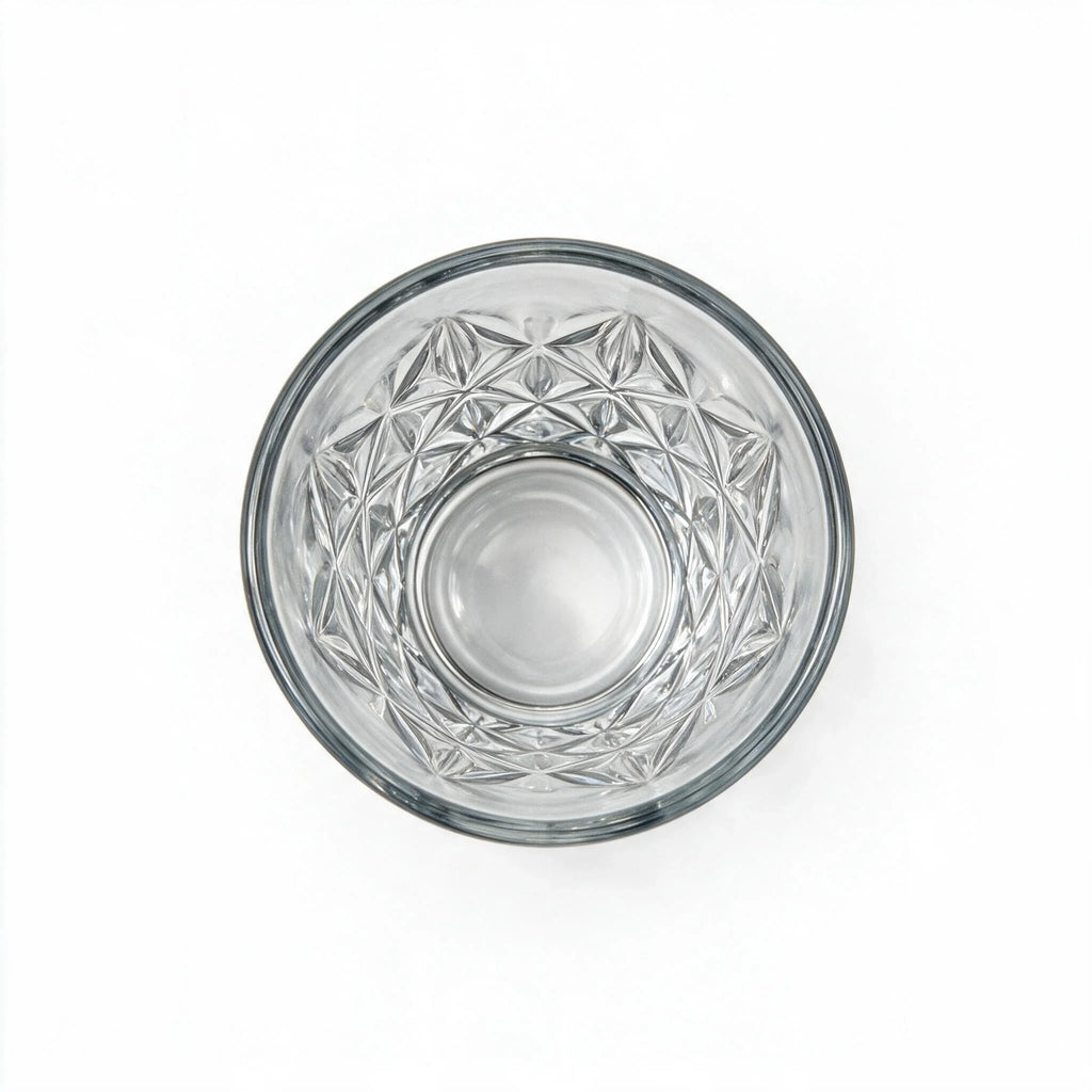 Sabine clear cocktail glass with diamond cut facets