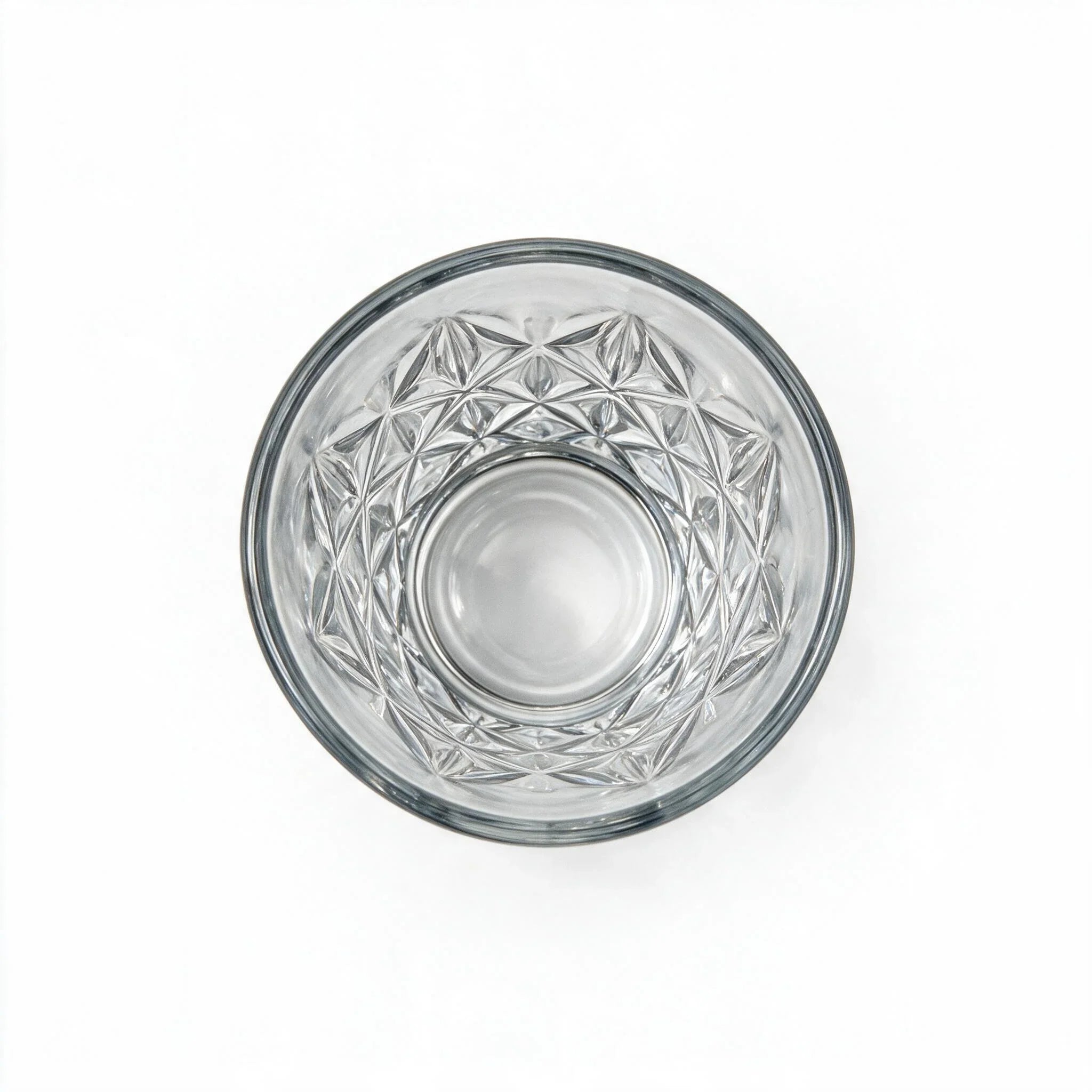 Sabine clear cocktail glass with diamond cut facets