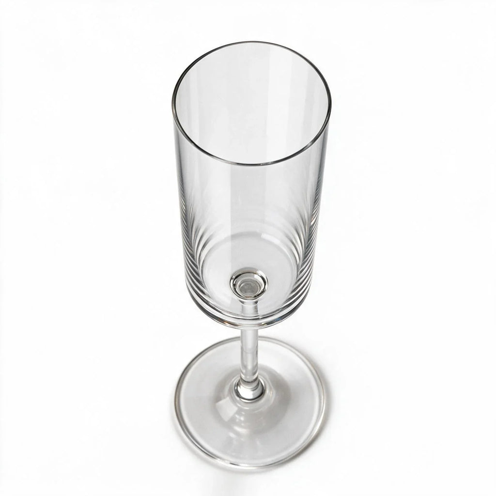 Sloane clear wine glass with a straight cylindrical bowl and slender stem