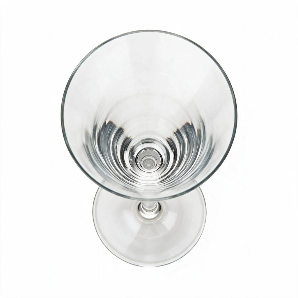 Vantage elegant champagne flute featuring a deep V-shaped conical bowl and long stem 4