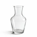 Luna clear glass carafe with a clean silhouette and flared neck