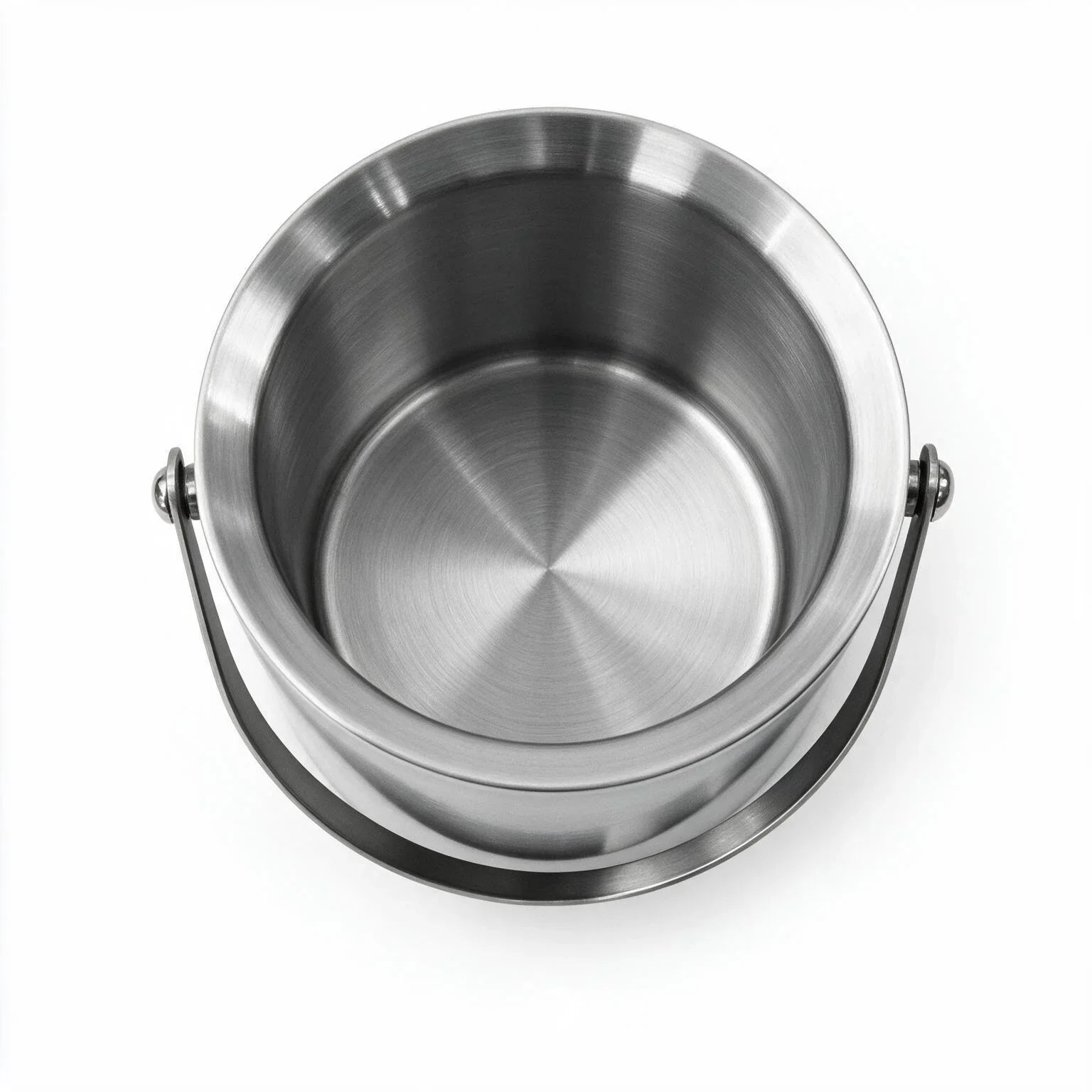 Blair silver ice bucket with a matching lid and swing handle