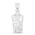 Westmoor clear whisky decanter with diamond cut facets and a square base