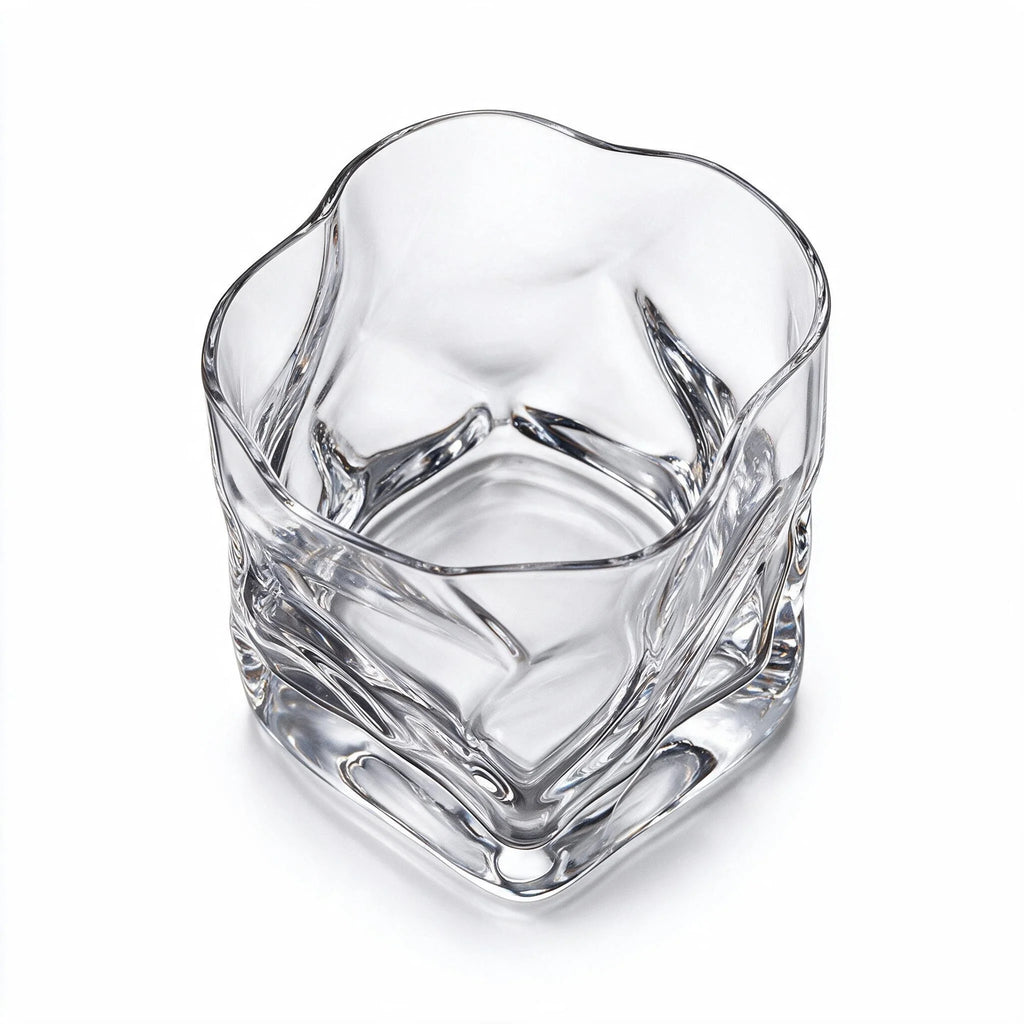 Bishop modern whisky glass featuring a twisted angular silhouette and heavy base 2