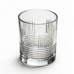 Knox classic whisky glass featuring sharp linear cuts and a flat base 4