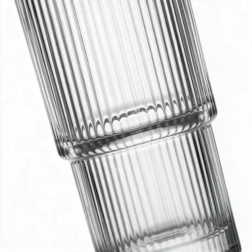 Riva clear cocktail glass with ribbed texture