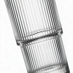 Riva clear cocktail glass with ribbed texture