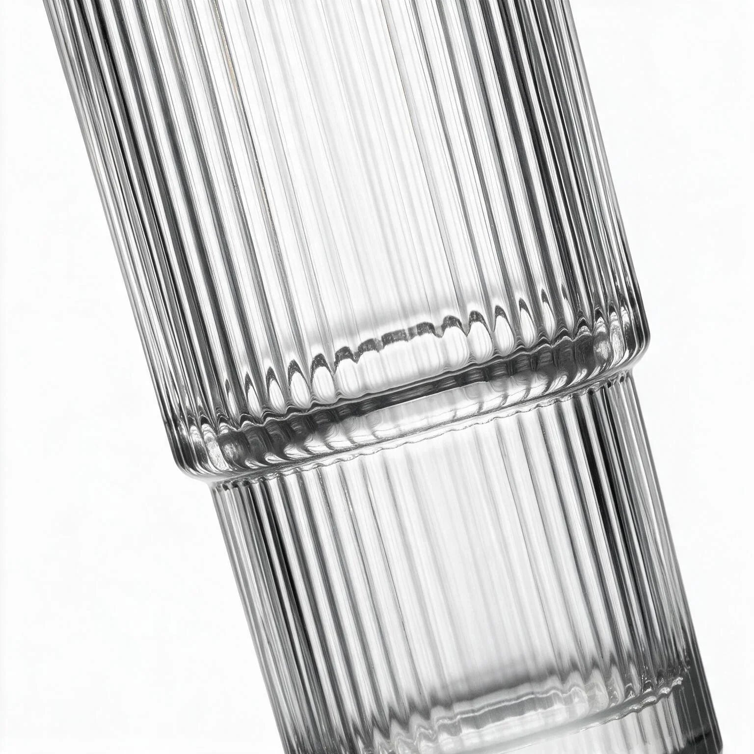 Riva clear cocktail glass with ribbed texture
