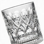 Cadence classic whisky glass featuring a heavily textured geometric pattern and flat base 5