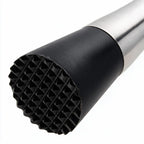 Remi stainless steel cocktail muddler with a black textured head