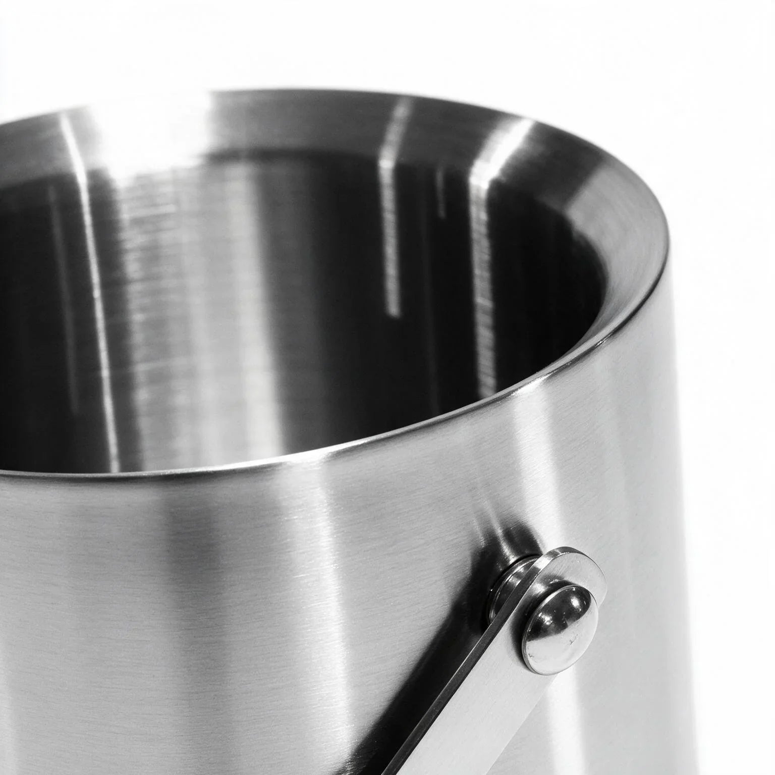 Blair silver ice bucket with a matching lid and swing handle