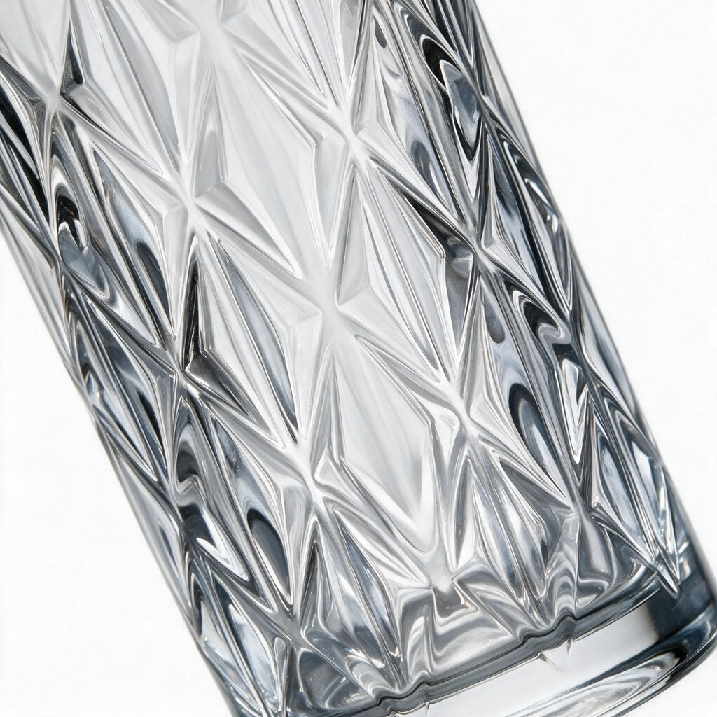 Sabine clear cocktail glass with diamond cut facets