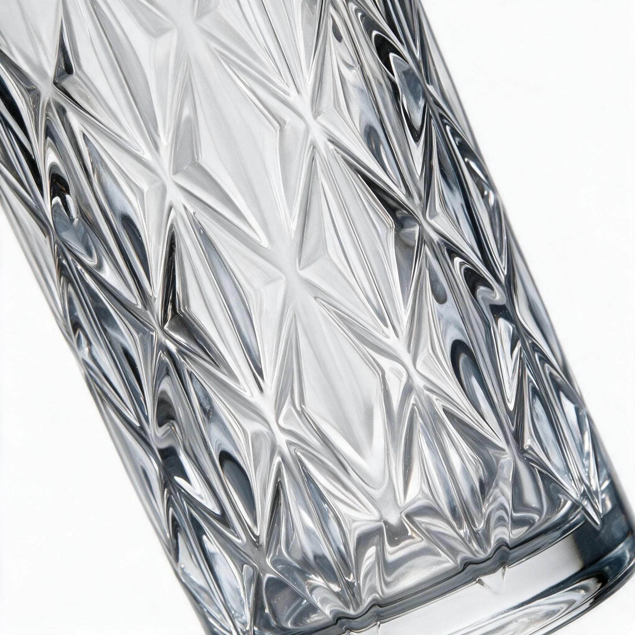 Sabine clear cocktail glass with diamond cut facets