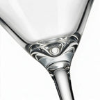 Vesper clear cocktail glass with star cut facets and a classic martini bowl 