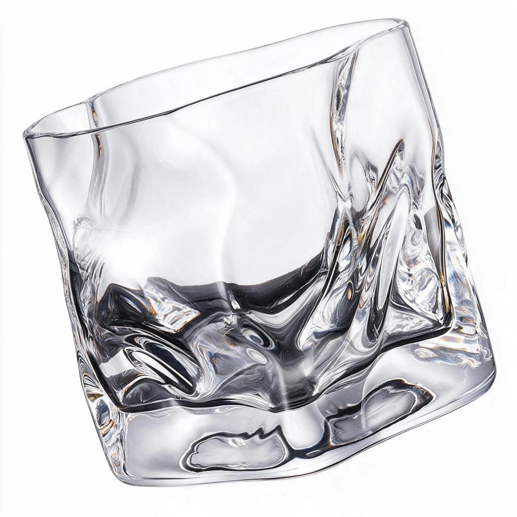 Bishop modern whisky glass featuring a twisted angular silhouette and heavy base 5