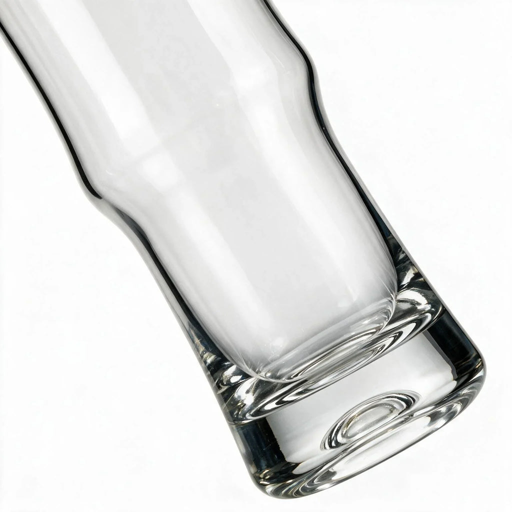 Alden clear beer glass with a contoured pilsner silhouette
