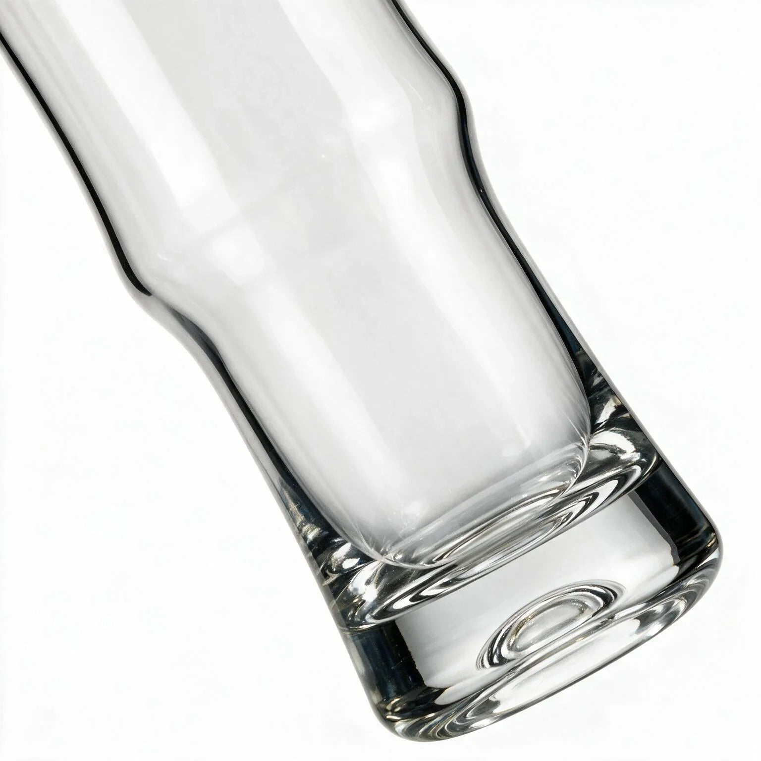 Alden clear beer glass with a contoured pilsner silhouette