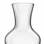 Luna clear glass carafe with a clean silhouette and flared neck