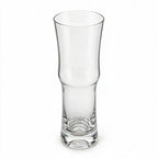 Alden clear beer glass with a contoured pilsner silhouette