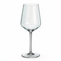 Aura modern white wine glass with an angular bowl and long stem